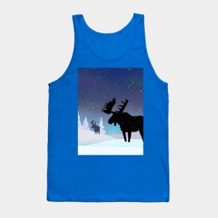 Northern Lights Bull Moose Tank Top